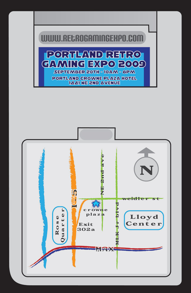Portland Retro Gaming Expo 2009 flyer back