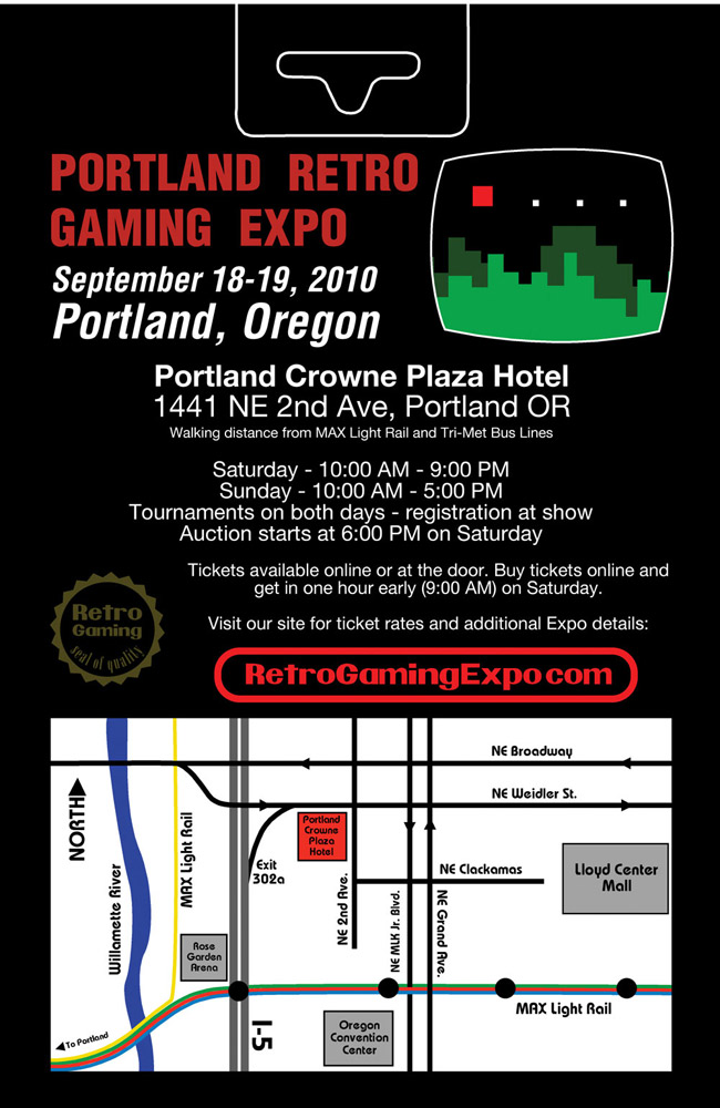 Portland Retro Gaming Expo 2011 flyer back