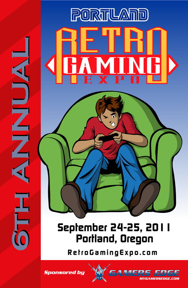 Portland Retro Gaming Expo 2011 flyer front