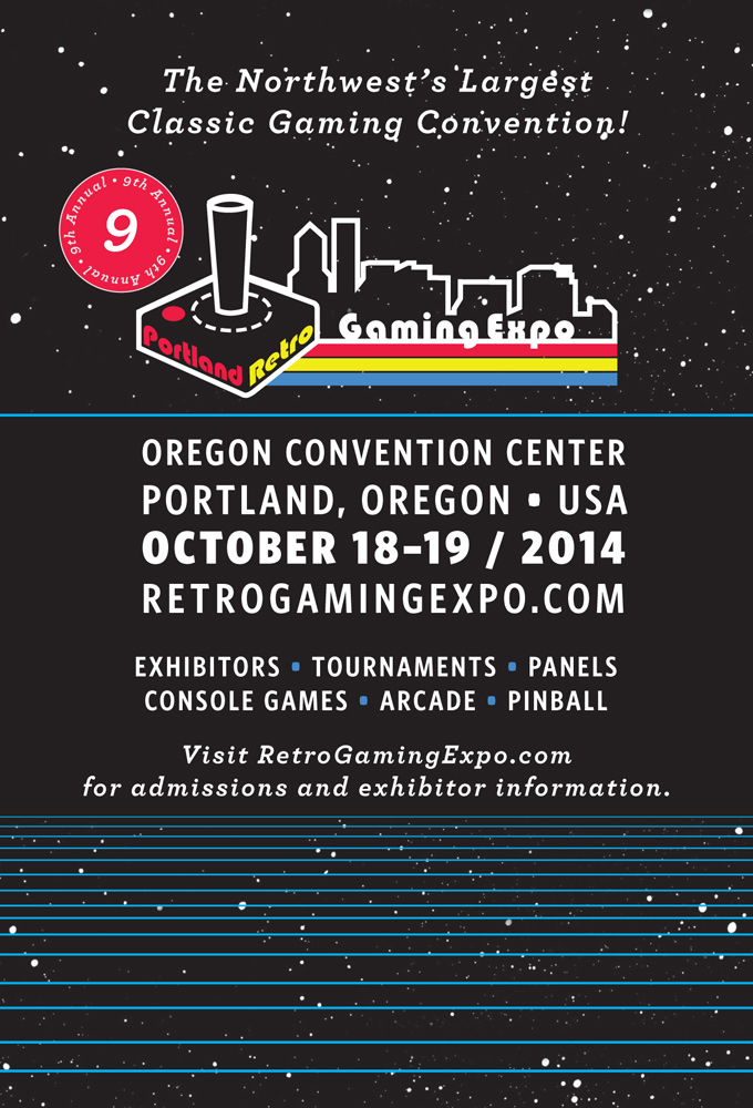 Portland Retro Gaming Expo 2014 flyer back